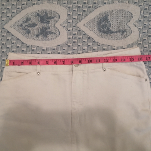 Tahari white cotton mini skirt - Picture 10 of 11